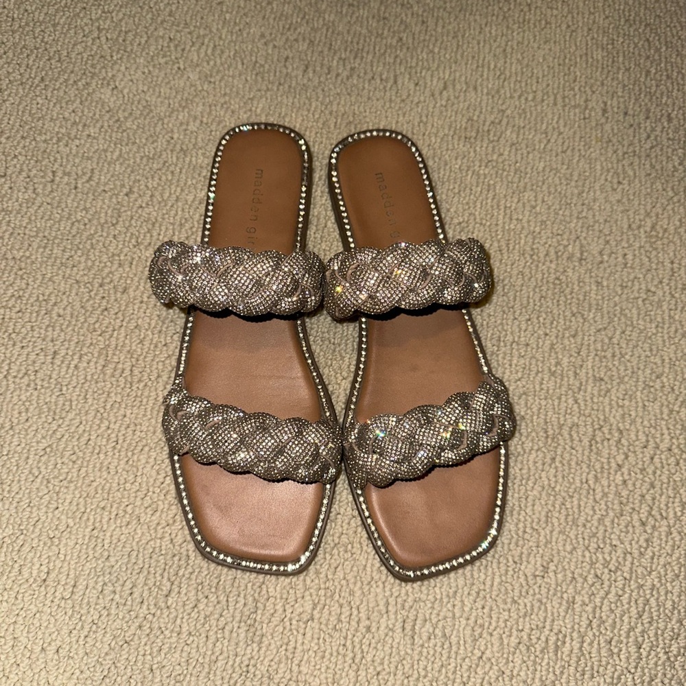 Madden Girl Silver Braided Sandals